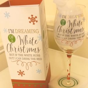 Christmas Wine Glass